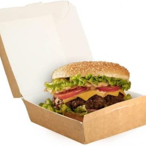 envases de carton hamburguesa p/50uds
