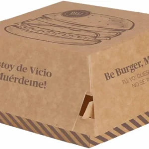 envases de carton hamburguesa p/50uds